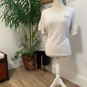 Matilda Jane White Relaxed Ruffled Tee